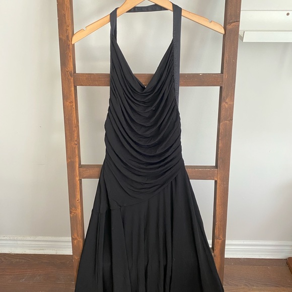 bebe Dresses & Skirts - bebe Black Backless Halter Dress